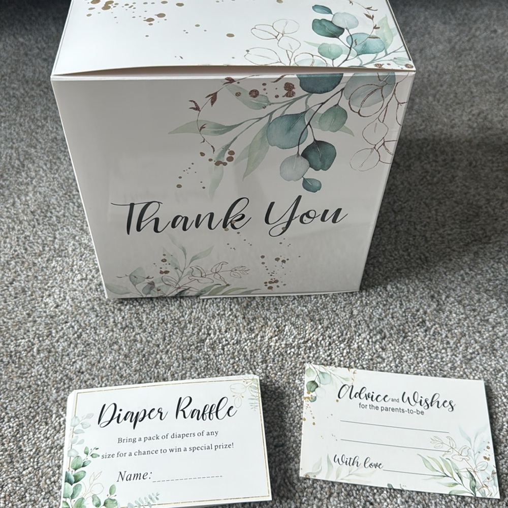 Baby Shower Greenery Party Decorations Diaper Raffle Set - Picture 4 of 10